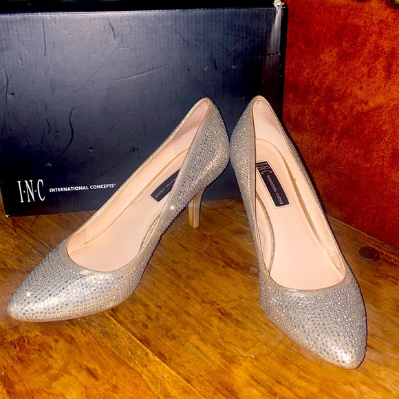 INC Zitah Crystal Embellished Pointed Toe Pumps - Picture 1 of 8